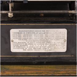 Early 20th century Edison GEM phonograph, in oak case, serial number G115232