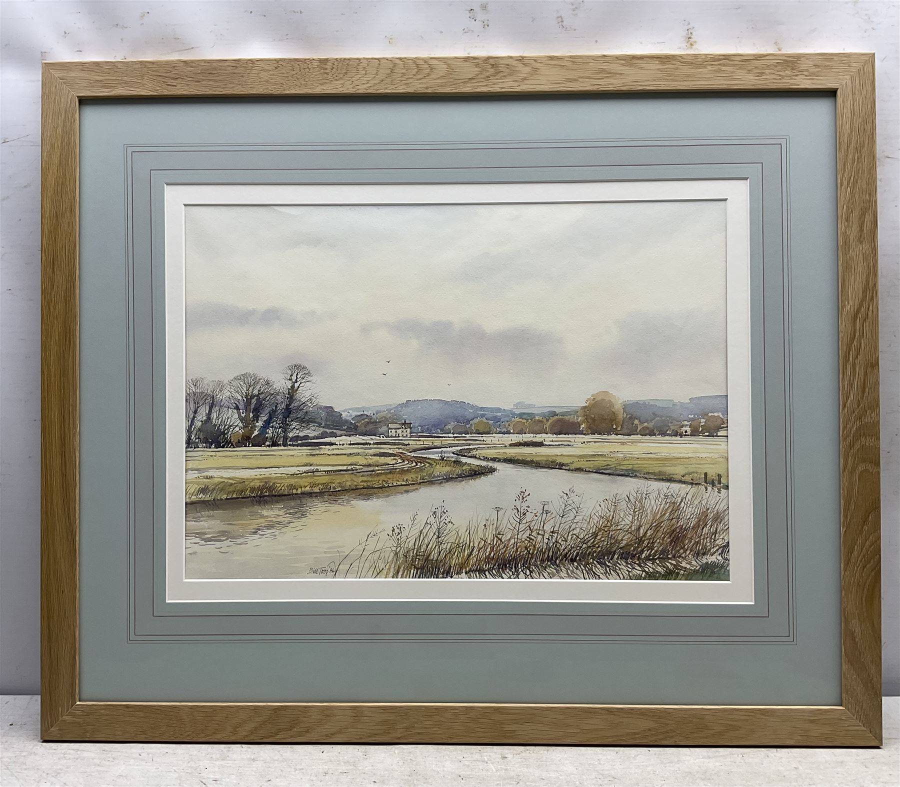 Bill Toop (British 1942-): The Winding River, watercolour signed and dated '86, 34cm x 49cm 