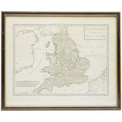 Pierre Antoine Tardieu (French 1757-1822): 'Isles Britanniques Troiseme and Quatrieme Cartes - Angleterre and Ecosse', pair 18th century engraved maps of England and Scotland with hand-colouring pub. Paris c.1798, 41cm x 50cm (2)