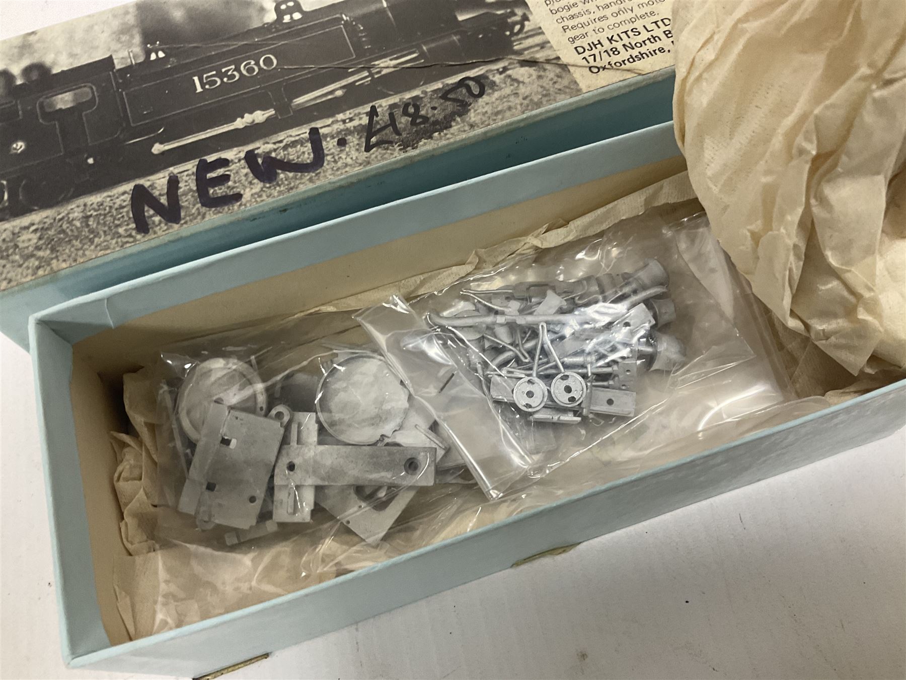 ‘00’ gauge - six model railway locomotive building kits comprising DJH Models CR/LMS/BR Wemyss Bay 4-6-2 Tank 944 Class, Caley Coaches CL4 Caledonian Railway Class 104 0-4-4T and CL2 Caledonian Railway Class 812 & 652 0-6-0 loco and tender, Mallard Models GWR 517 Class 0-4-2T body and chassis kit, Tru-Cast SR Class USA Tank locomotive and Pro-Scale LNWR Coal Tank; in original boxes 