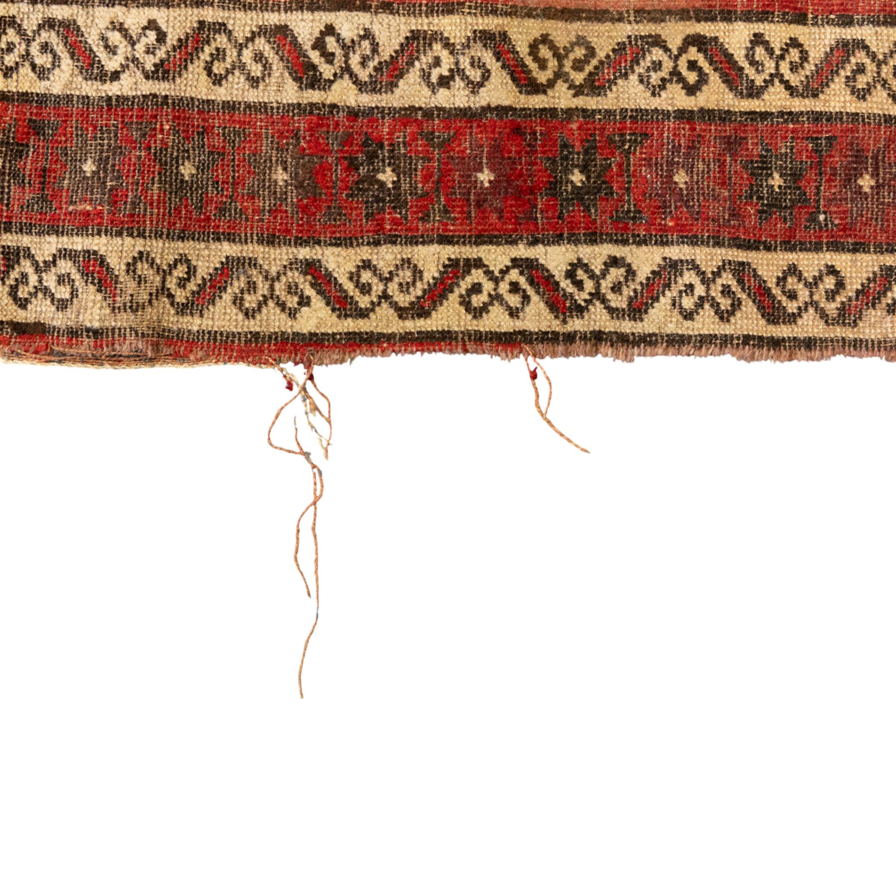Four Persian rugs, Turkish Anatolian rug, 194x131cm, Turkish Anatolian prayer rug  136x78cm, Persian Gabbeh prayer rug 88x67cm, Caucasian Kazak rug 152x100cm (4)