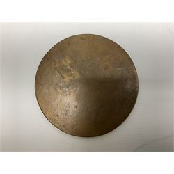 British WWI bronze Death Penny / Memorial Plaque named to Arthur Dobson