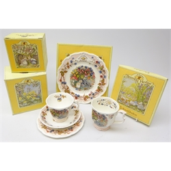 Royal Doulton Brambly Hedge Autumn trio, tea plate and beaker, all boxed  