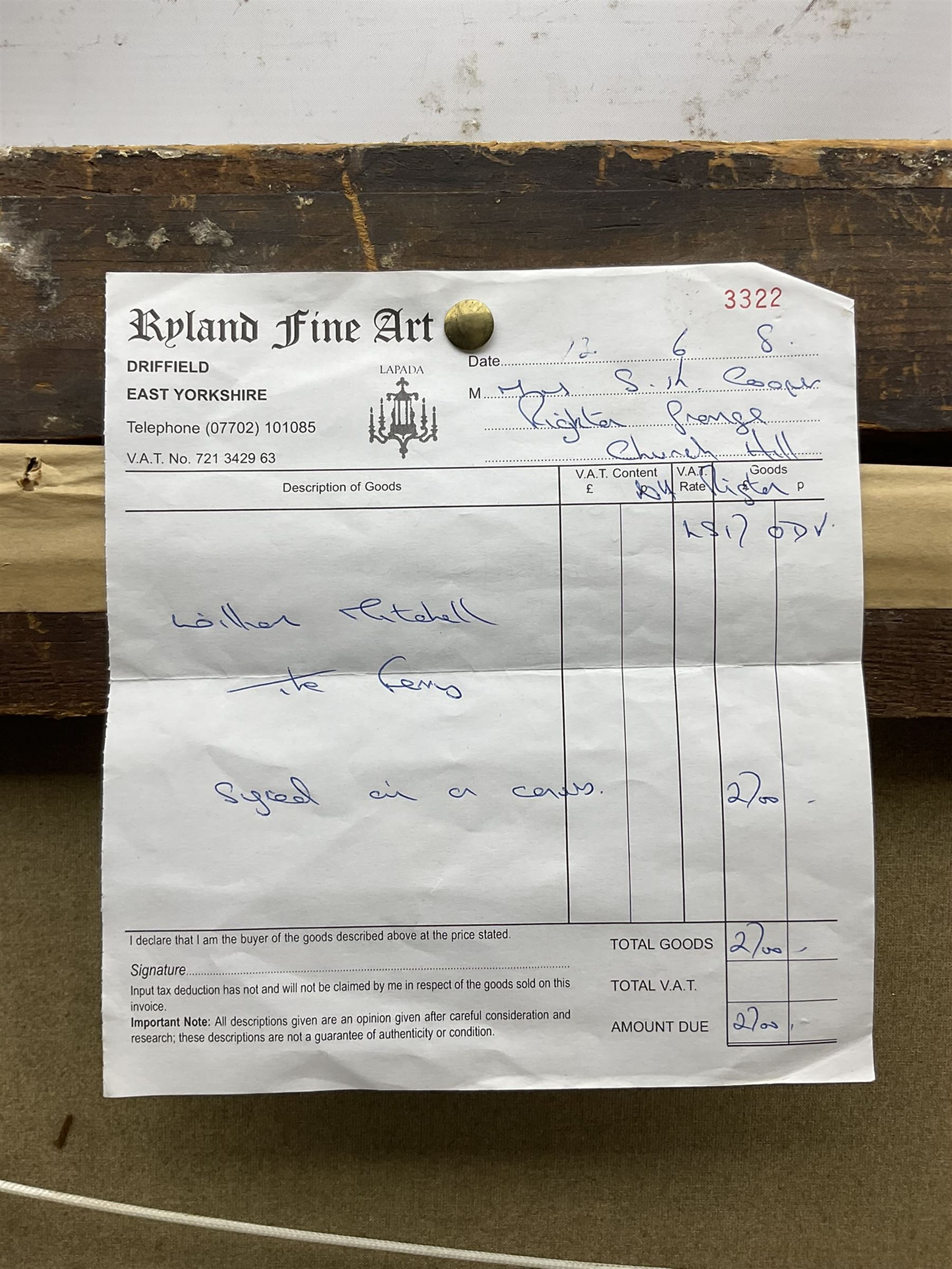 William Mitchell of Maryport (British 1806-1900): Waiting for the Ferry on Lake Windermere, oil on canvas signed and indistinctly dated 1854, 46cm x 82cm 
Provenance: with John Simpson, Ryland Fine Art, Driffield, receipt verso