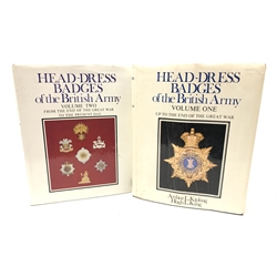  Head-Dress Badges of the British Army by Arthur Kipling & Hugh King, two vols, in d/w, vol 2 signed by Hugh King  