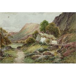 Harry James Sticks (British 1867-1938): ‘A Cumbrian Homestead’, watercolour signed 19cm x 27cm
