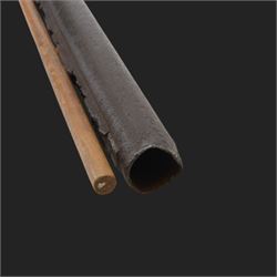 19th century percussion musket, the 76cm barrel with ramrod under, full walnut stock, overall L116cm
Sold as an exempt item under Section 58 (2) of the 1968 Firearms Act, to be held as a curiosity or ornament