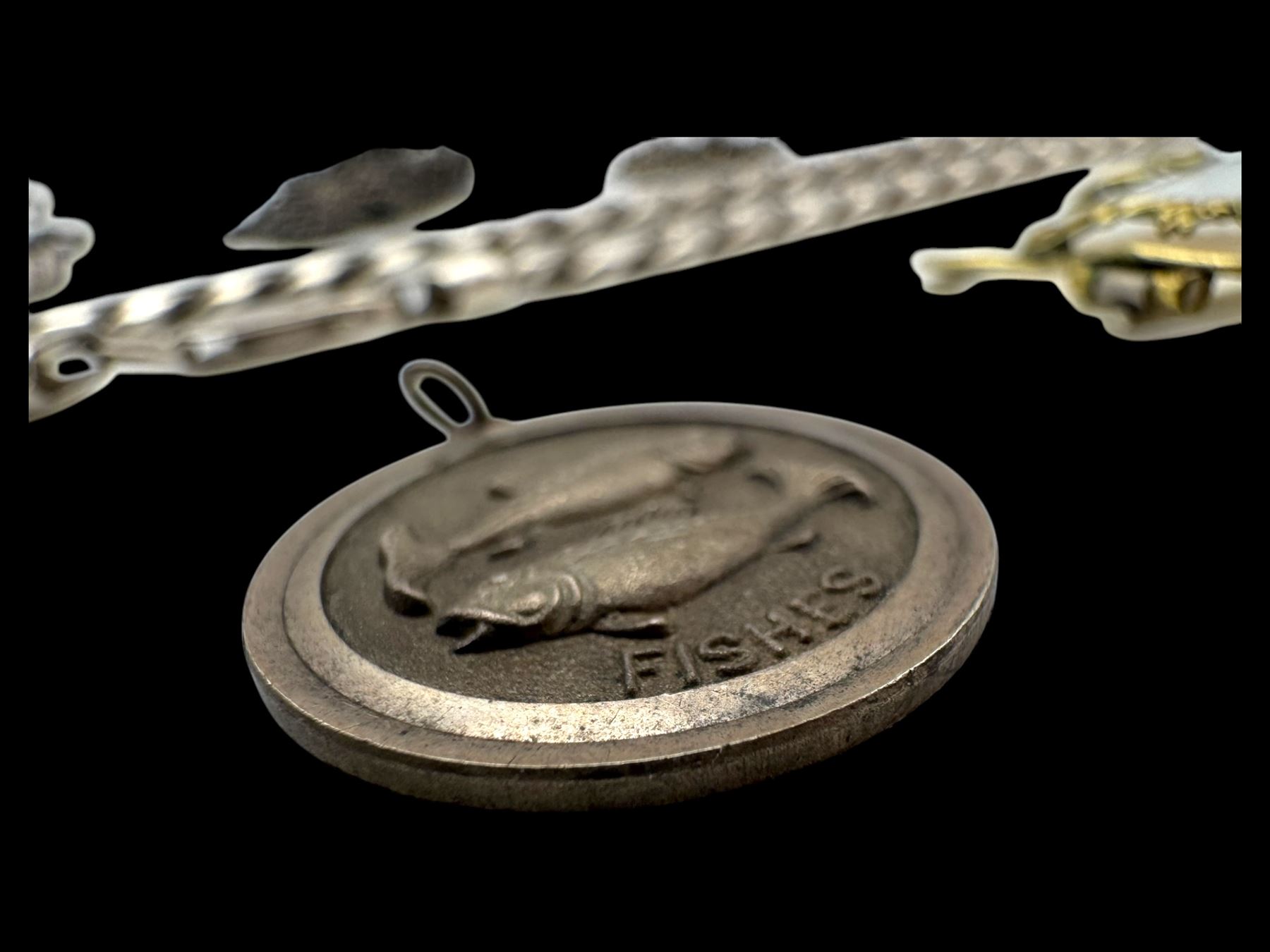 Rotary 9ct gold wristwatch on leather strap, silver jewellery including Albert chain, rings, blue john pendant, charms and chains etc