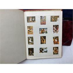 Various empty albums and folders, World stamps including Afghanistan, Bulgaria, Chile, Cuba, Czechoslovakia, British Antarctic Territory, Peru etc, in one box