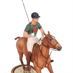 Royal Worcester equestrian figure, H.R.H. The Duke of Edinburgh, modelled by Doris Lindner, limited edition no. 662/750, with framed certificate, H40cm