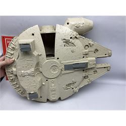 Star wars - Kenner Millenium Falcon spaceship with De Agostini boxed smaller model; X-Wing Fighter; and three story books on the original trilogy of films; together with other TV/Film related spacecraft; Mamod steam roller; assorted unboxed and playworn die-cast models etc