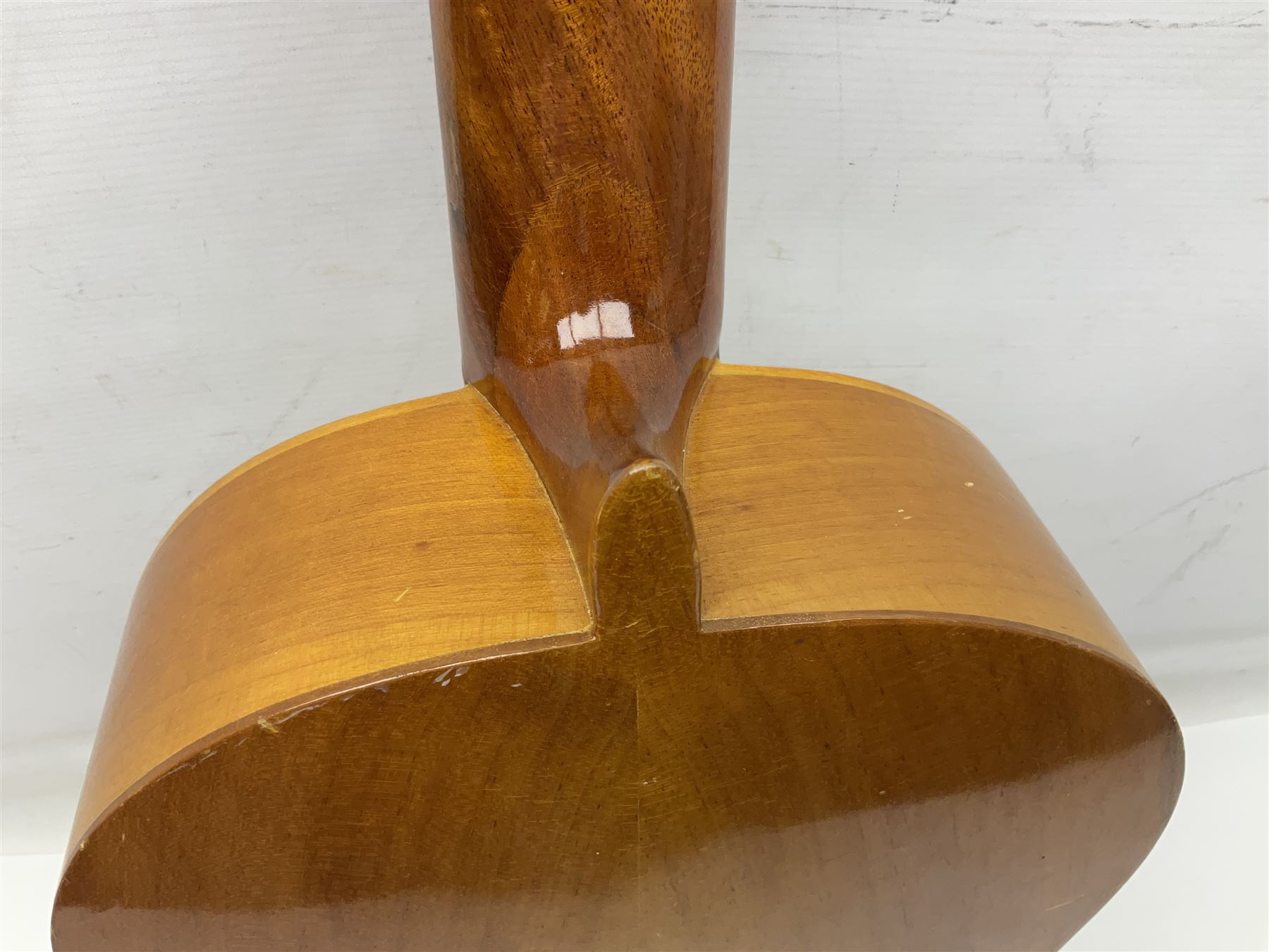 Encore black electric cut-away guitar L96cm; and Spanish Victor Garcia model 187 acoustic guitar, bears label dated 1972 L99cm; each in soft carrying case (2)