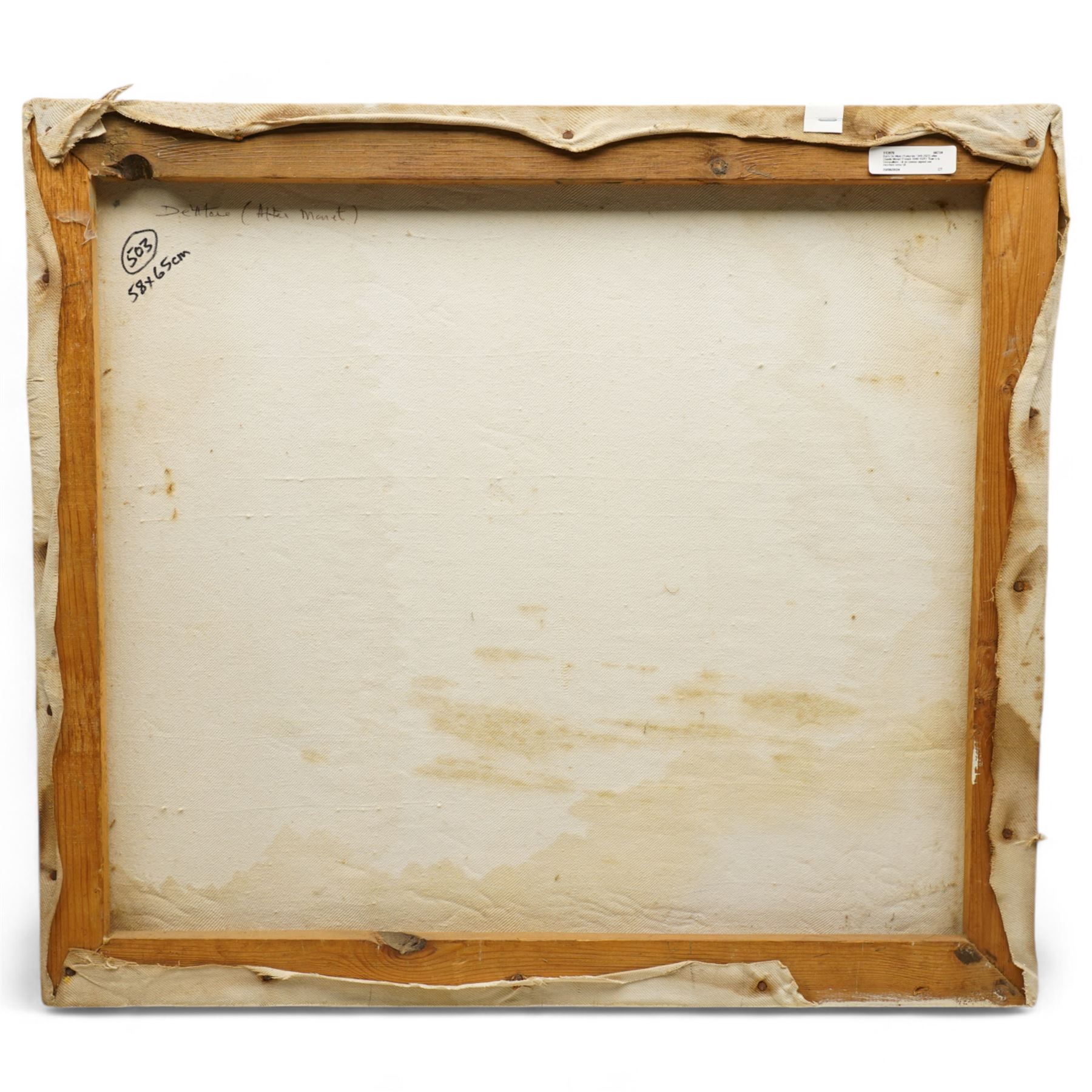 Barry De More (Yorkshire 1948-2023) after Claude Monet (French 1840-1926): 'Bain à la Grenouillère', oil on canvas signed and inscribed verso 58cm x 65cm 
Notes: Acclaimed as one of the North's greatest expressionist artists, Barry De More (1948-2023) used a heavy impasto style to transfer his love of Yorkshire landscapes, townscapes and people to canvas. His work sits comfortably in the company of work by Kossoff and Auerbach, selling to collectors in the UK and overseas. De More's work can be found in the permanent collection of work by Northern Artists at Dean Clough, one of the UK's largest contemporary art galleries.