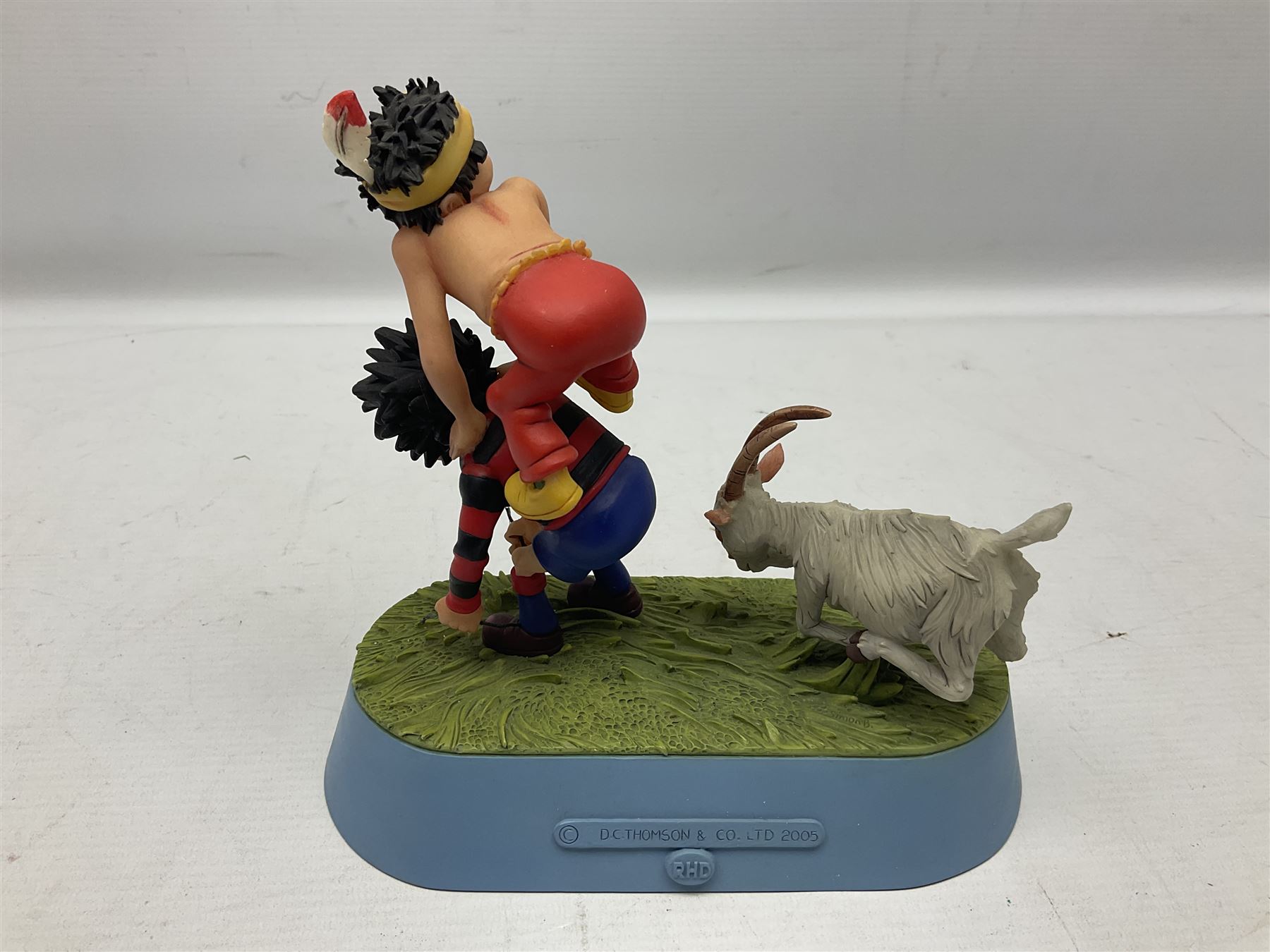 Seven limited edition Robert Harrop figures from the Beano Dandy collection, comprising The Beano Dandy Collection Bash Street Kids 50th Anniversary BSK50, Roger the Dodger's Dad You'd Better Be in There Roger!, two Desperate Dan Safe Cracker BDS13, The Beano Book Front Cover 1959 BDFC03, The Beano Book Front Cover 1973 BDFC01, some first editions, and Beano, Dandy Christmas 2013 The Beano Book 1975 The 10th Day of Christmas, no 137/200, BDCS13, all with boxes