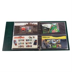Queen Elizabeth II mint decimal stamps, mostly in presentation packs, housed in six ring binder folders, face value of usable postage approximately 750 GBP