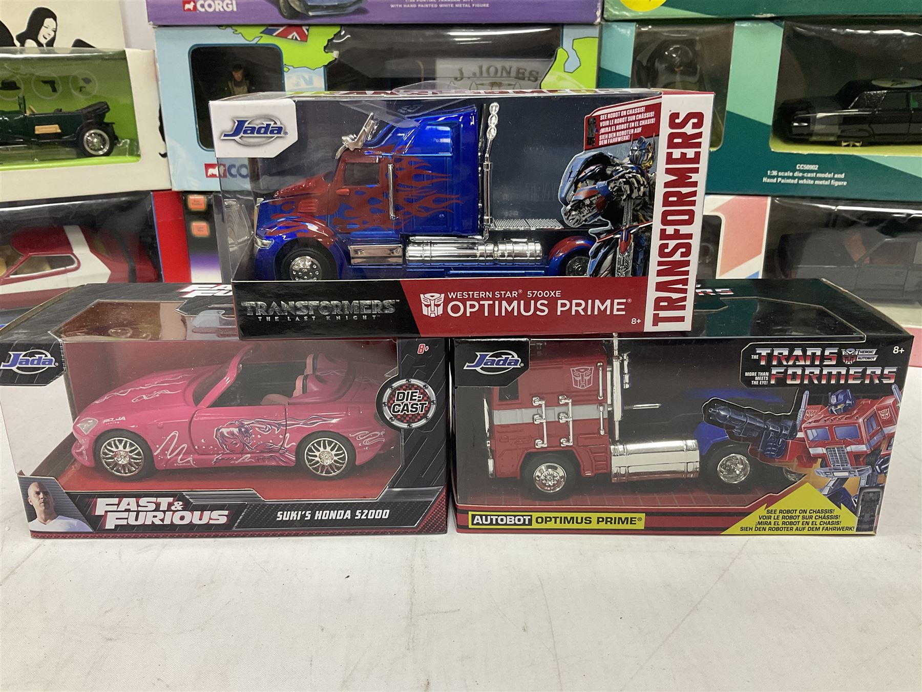 Corgi etc - seventeen TV/Film related die-cast models including Lock Stock & Two Smoking Barrels, The New Avengers, The Green Hornet, Fast & Furious, The Avengers, Starsky & Hutch, Knight Rider, Dads Army, Transformers, Power Rangers, Ghostbusters etc; all boxed (17)