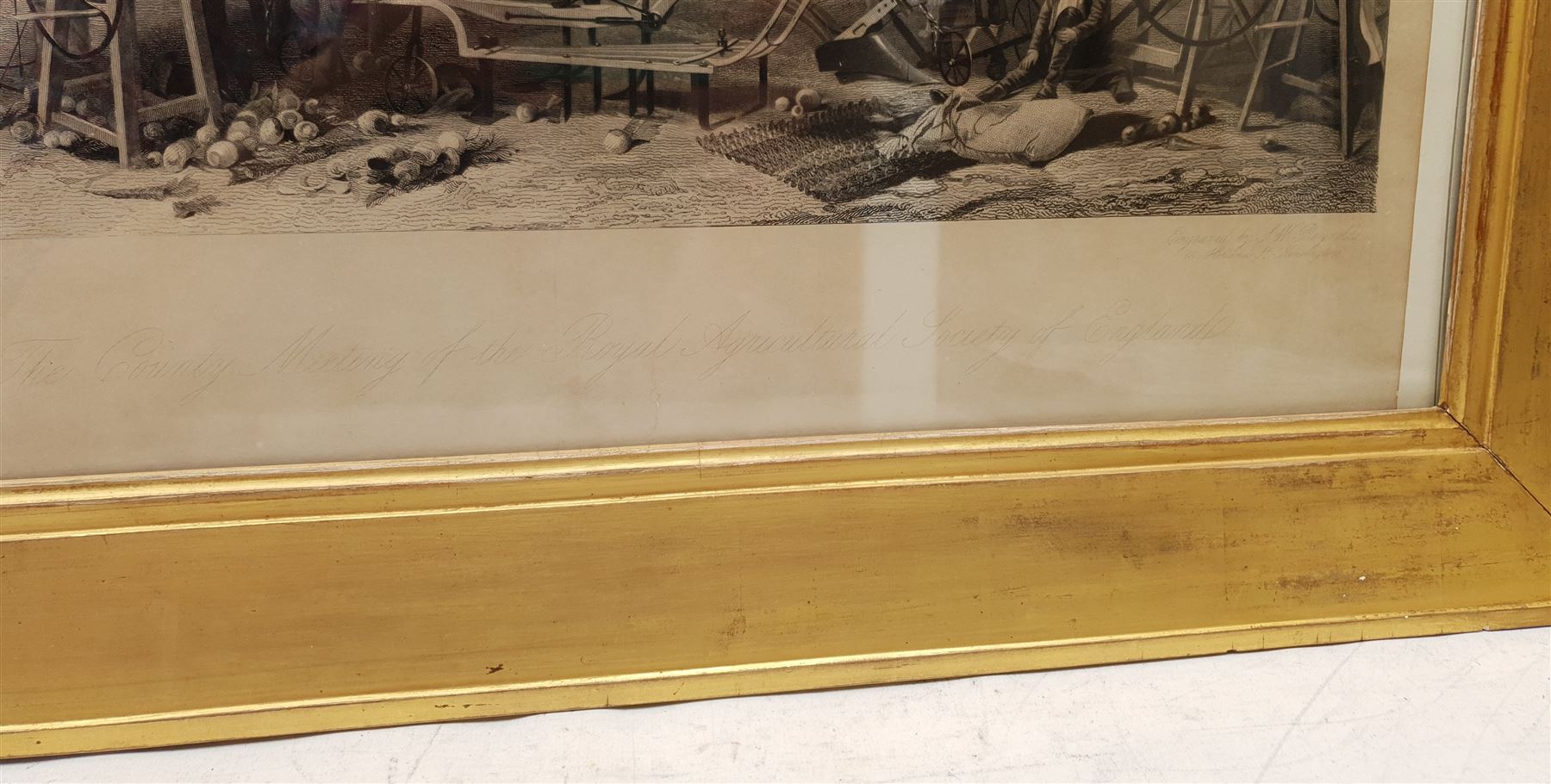 S W Reynolds engr. after Richard Ansdell (British 1815-1885): 'The Country Meeting of the Royal Agricultural Society', monochrome engraving pub. Thomas Agnew Manchester 1843, key to the individual figures verso 55cm x 127cm