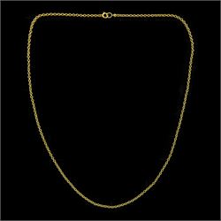 Early 20th century cable link chain necklace, stamped 15ct