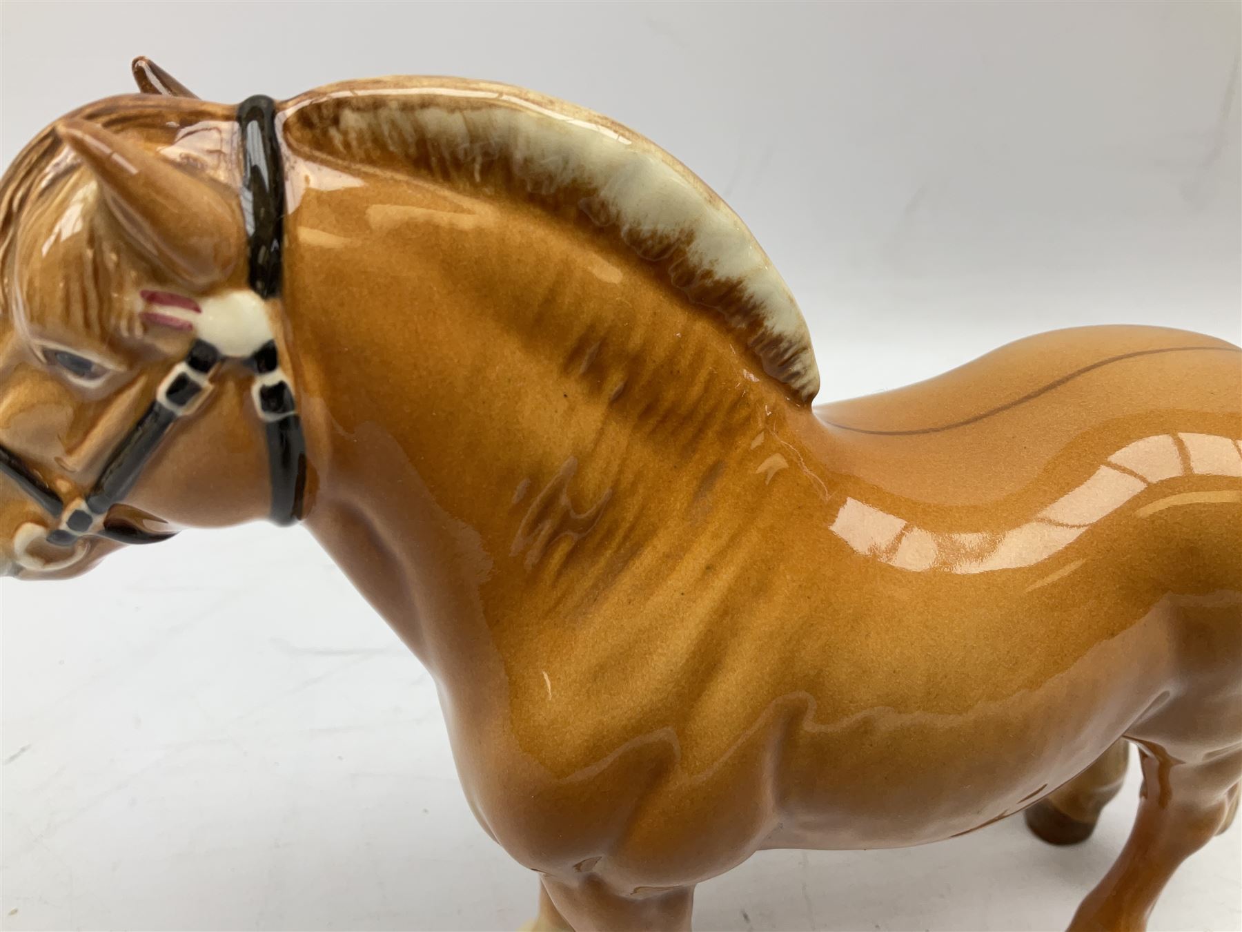Beswick Norwegian Fjord Horse in Dun gloss, no. 2282, printed mark beneath, H16cm
