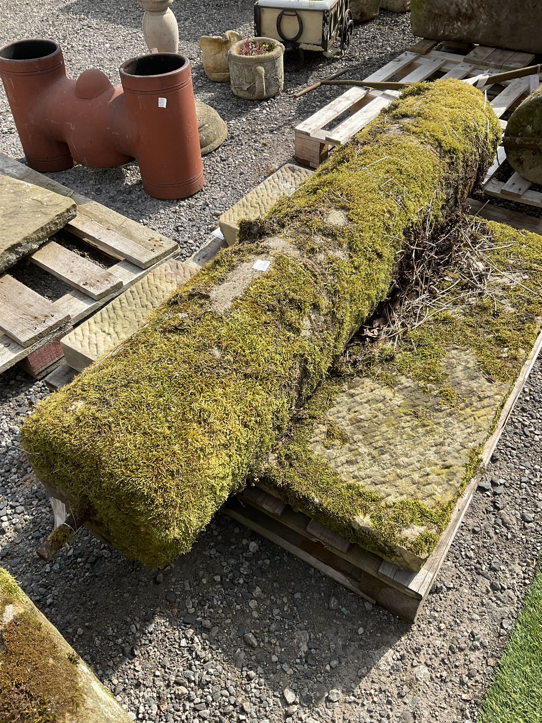 Large 19th century stone garden roller - THIS LOT IS TO BE COLLECTED BY APPOINTMENT FROM DUGGLEBY STORAGE, GREAT HILL, EASTFIELD, SCARBOROUGH, YO11 3TX