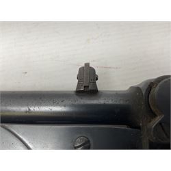 Early 20th century BSA Standard .177 Cal. Air Rifle (No.1), early A prefix number A67, with blued finish, top-loading, push-button underlever action, walnut semi-pistol grip stock with chequered BSA logo L101cm overall; with contemporary canvas case; NB: AGE RESTRICTIONS APPLY TO THE PURCHASE OF AIR WEAPONS.