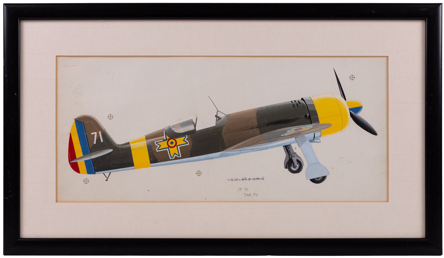 John Batchelor (British 1936-2019): Aircraft Studies, set of eleven gouaches variously signed and inscribed, max 35cm x 52cm (11)