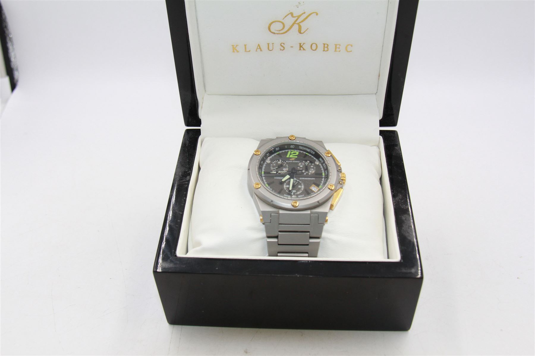 Klaus-Kobec chronograph wristwatch and an Accurist chronograph wristwatch, both boxed