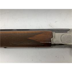 Winchester Japan 5500 12-bore by two-and-three quarters over-and-under double barrel boxlock ejector sporting gun, with 71cm barrels, ventilated rib and barrels, the walnut stock with chequered pistol grip and fore-end, single selective trigger and top safety, serial no.K542927E, L115cm overall; in gun sling SHOTGUN CERTIFICATE REQUIRED