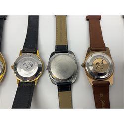 Five manual wind wristwatches including Chancellor De Luxe, Oris, Smiths, Jean Herber and Talis and two automatic wristwatches including Jovial and Exalibur (7)