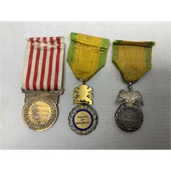 Six French medals - 2nd Empire Louis-Naploeon Medaille Militaire Valeur Et Discipline; 1870 3rd Republic Medaille Militaire Valeur Et Discipline; WW1 Croix-De-Guerre with MID star; WW2 Theatres D'Operations Exterieurs Croix-De-Guerre; WW1 Commemorative Medal; and Croix De La Valeur Militaire; all with ribbons (6)