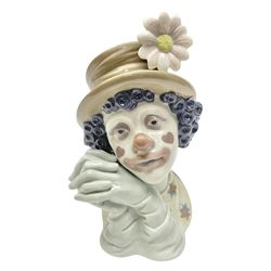 Lladro bust, Melancholy Clown no. 542, H30cm