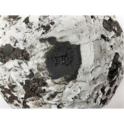 Stephanie Black (British, Contemporary) 'Volcano' studio pottery vase, impressed marks beneath H14cm 
