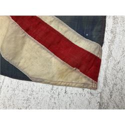 Large linen union jack flag, H89cm, W170cm