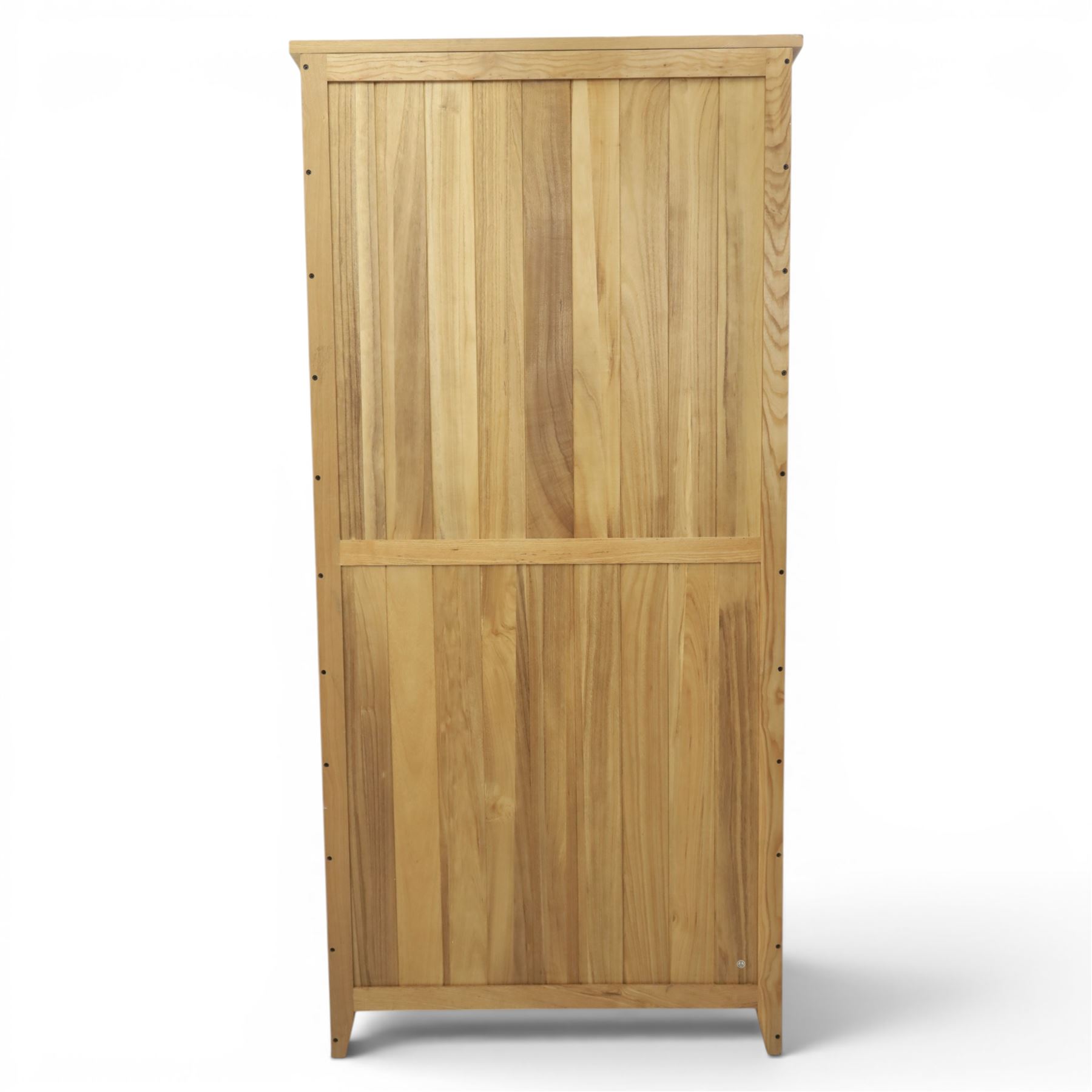 Light ash and oak open bookcase, fitted with five adjustable shelves