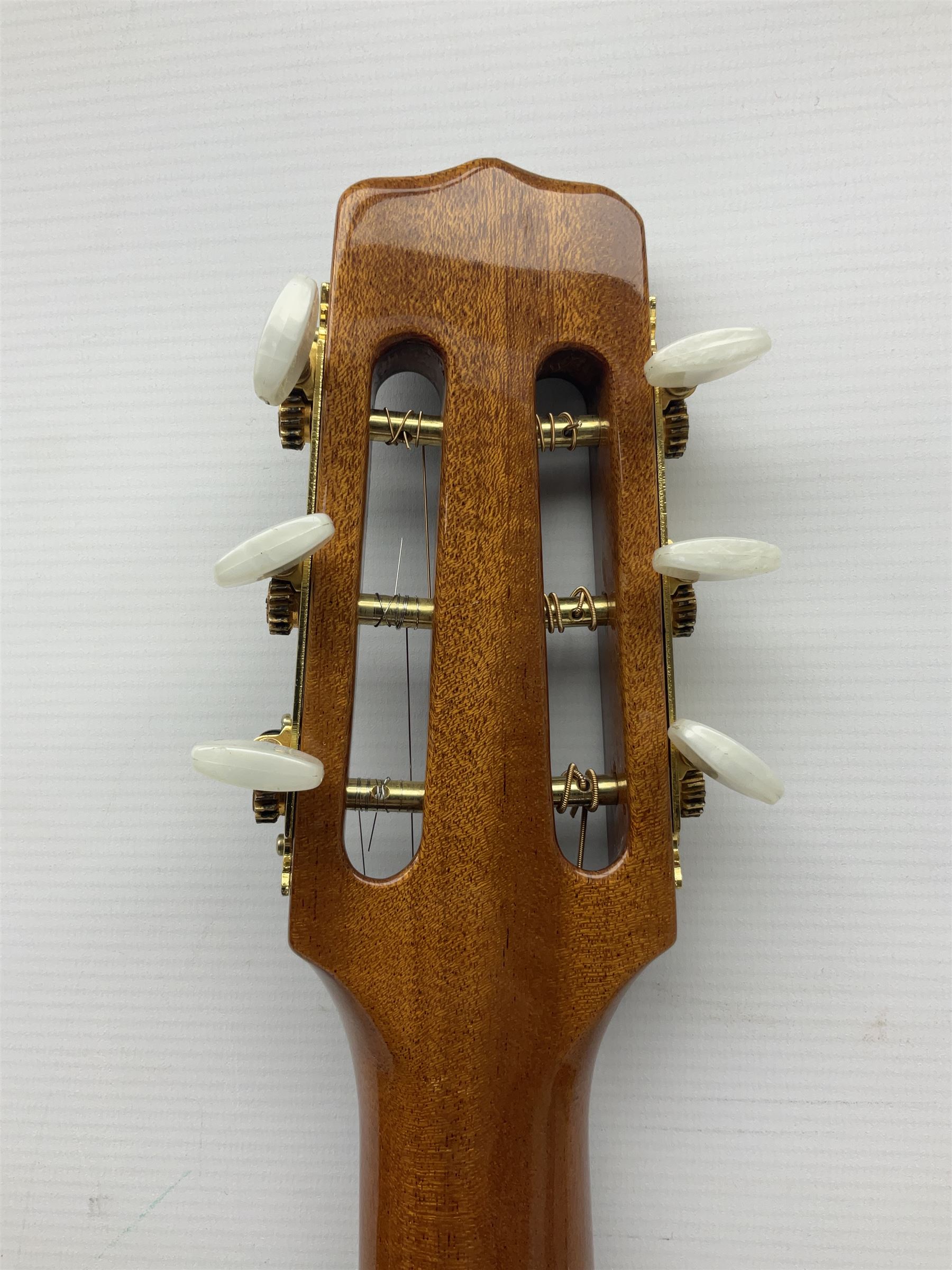 Spanish Gitano Manuel Rodriguez Maccaferri guitar, model no.EMC1; bears label; L98cm; in lightweight carrying case