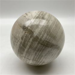 Fossil wood sphere, age; Miocene period, location; Indonesia, D12cm