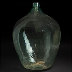  Large green glass Demijohn, H64cm  