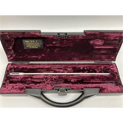 Buffet Crampon Paris three-piece flute, marked Cooper Scale AKC E, serial no.715182; cased