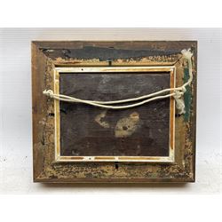 Samuel Williamson (British 1792-1840): Landscape with Goatherd, oil on panel signed and dated 1828, 13cm x 17cm 