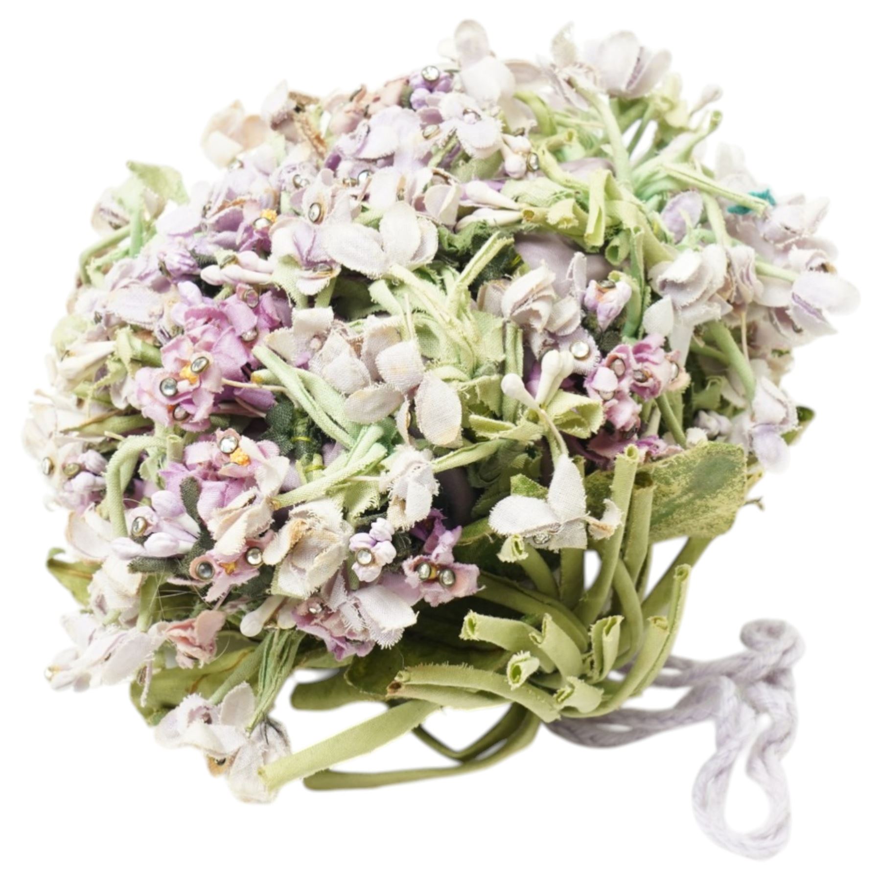 Betty Grable -  A purse designed as a bunch of violets and used by Betty Grable in the film 'Sweet Rosie O'Grady' 1943 and won in a competition in the Sunday Pictorial newspaper by Beth Jackson with newspaper cuttings, letter, photographs etc, together with a limited edition figure of Betty Grable by Modern Icons 458/2500, with magazines, books and other items relating to Betty Gable