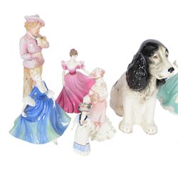 Collection of Coalport and similar figures, including Alison, True Love Mystique etc 