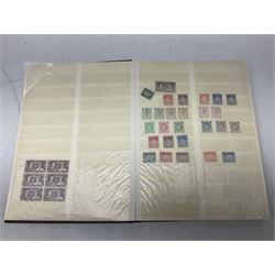 Great British stamps including Queen Victoria imperf and perf penny reds, various QV surface printed issues, King George V five shilling and halfcrown seahorses, Queen Elizabeth mint and used pre decimal etc, housed in four albums