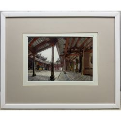 John Newberry RWS (British 1934-): Chinese Temples, pair watercolours signed in pencil 20cm x 30cm (2)
Notes: Newberry read Architecture at Cambridge, but changed courses, moving to Newcastle where under Lawrence Gowing and Victor Pasmore he graduated in Fine Art in 1960. He taught at the Ruskin School of Drawing 1963-1989. Exh. Chris Beetles