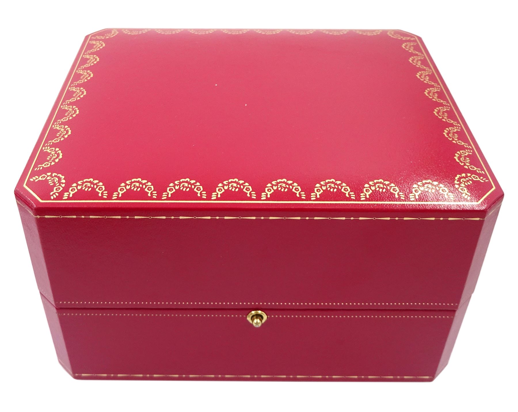 Cartier Santos Galbée gentleman's stainless steel automatic wristwatch, Ref. 2319, silvered guilloche dial with Roman numerals and secret signature at 7 o'clock, boxed purchase certificate dated 2003, pouch and service receipt dated September 2023