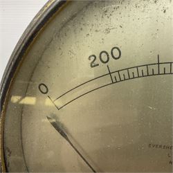 Evershed & Vignoles Ltd voltmeter, patent no 7569, in brass case with silvered dial, case D24cm