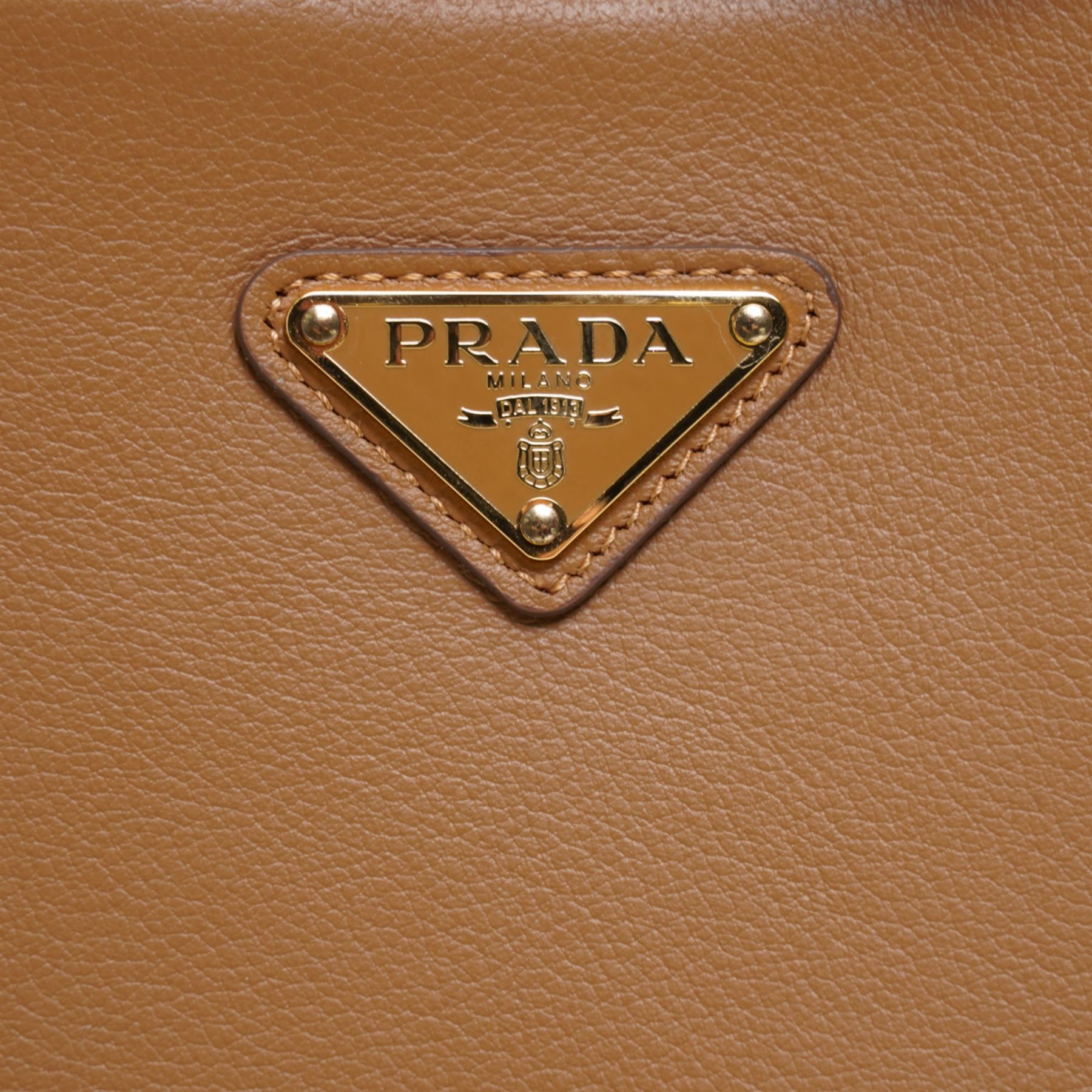 Prada Aimee shoulder bag in camel tan leather, with original dust bag and box 