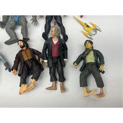 Collection of 80s-00s collectable figures from Lord of the Rings, Masters of the Universe, Thunderbirds etc