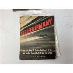 Seven WWII Military Booklets to include 'Facts about British Railways in Wartime' published 1943 issued by the British Railways press, 'Merchantmen At War', 'Target:Germany', 'Fleet Air Arm' etc