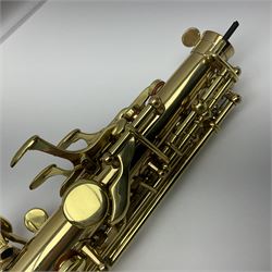 Odyssey Premier straight soprano saxophone l56.5cm; in fitted carrying case with accessories