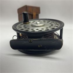 Hardy Bros Ltd, three inch 'The St George Reel', pat no. 24245, H8cm, in Hardy Bros leather case